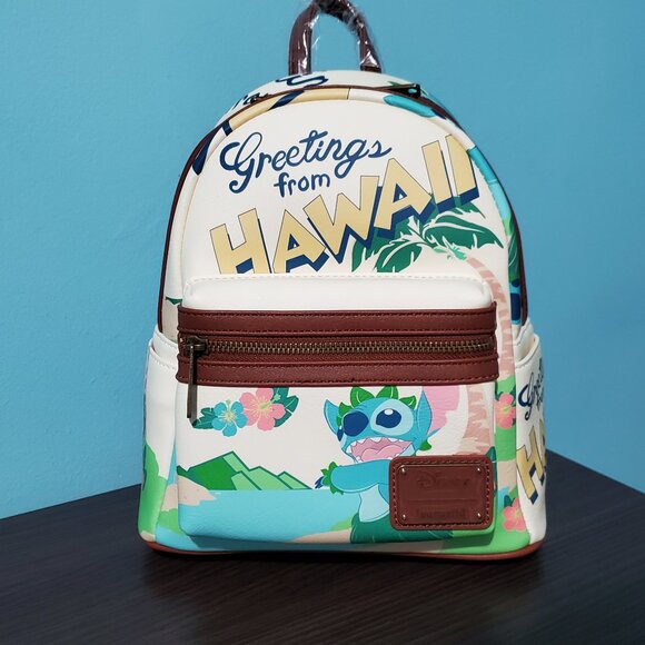 NWT Loungefly Disney Lilo & Stitch Aloha Mini Backpack - Picture 1 of 7